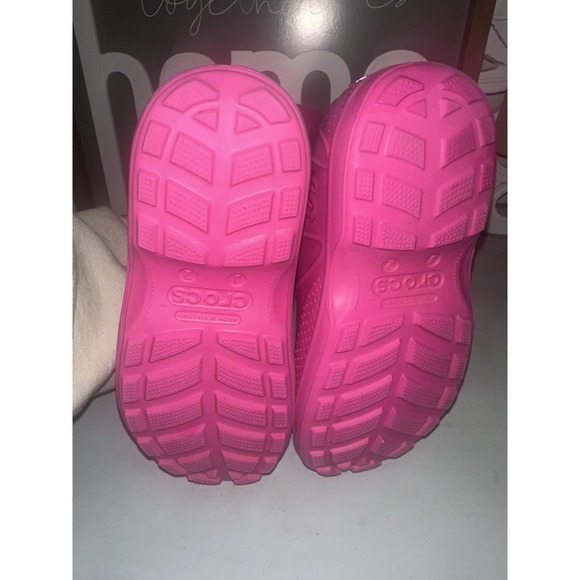 Crocs Kids Handle It Rain Boot Size J2 Pink Waterproof Slip On 12803 Youth 2 - Picture 7 of 7